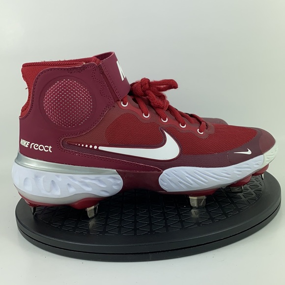 Nike Alpha Huarache Elite 3 Mid Baseball Cleats Maroon CK0745-601 Men's Size 7 - Picture 4 of 14